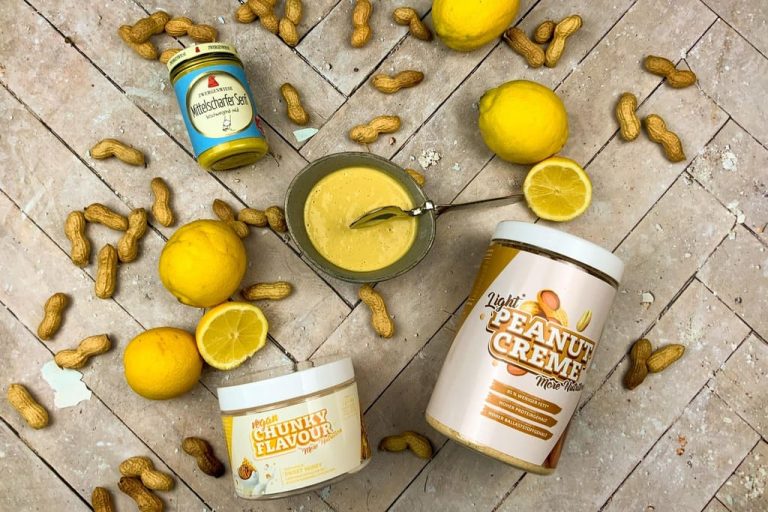 Erdnussdressing mit Chunky Flavour und Light Peanut Creme von More Nutrition: Low carb Salat Dressing Honig Senf trifft Erdnussbutter-Traum! ????