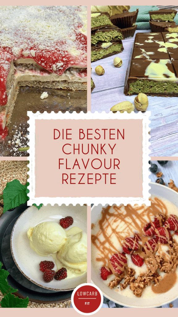 Chunky Flavour Rezepte mit Bildern von Erdbeer Tiramisu, Dubai Schokolade, Grießbrei und Vanilleeis